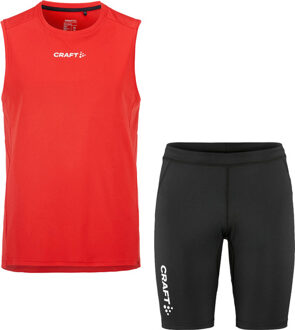Craft Singlet Korte Legging Set Heren rood