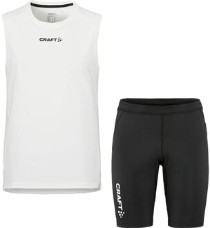 Craft Singlet Korte Legging Set Heren wit