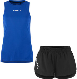 Craft Singlet Short Set Dames blauw