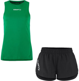 Craft Singlet Short Set Dames groen