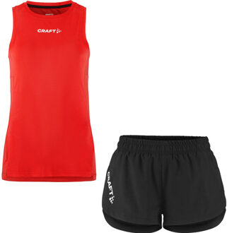 Craft Singlet Short Set Dames rood
