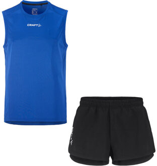 Craft Singlet Short Set Heren blauw