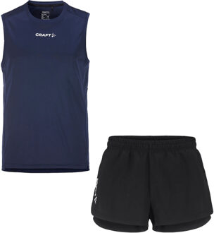 Craft Singlet Short Set Heren navy
