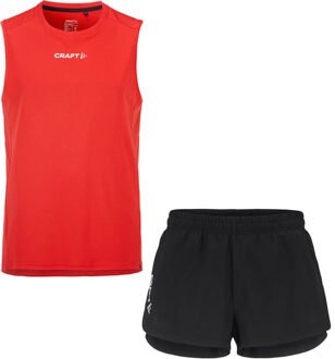 Craft Singlet Short Set Heren rood
