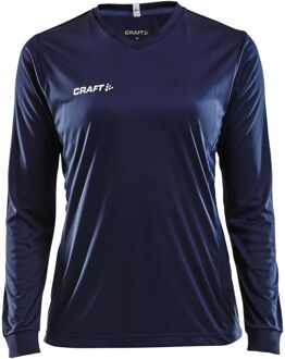 Craft Squad Jersey Solid LS Shirt dames Sportshirt - Maat M  - Vrouwen - blauw/wit