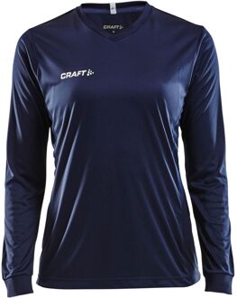 Craft Squad Jersey Solid LS Shirt dames Sportshirt - Maat S  - Vrouwen - blauw/wit