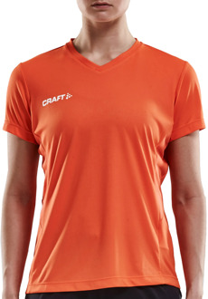 Craft Squad Jersey Solid SS Shirt Dames oranje - wit