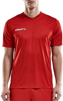 Craft Squad Jersey Solid SS Shirt Heren  Sportshirt - Maat L  - Mannen - rood/wit