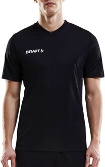 Craft Squad Jersey Solid SS Shirt Heren Sportshirt - Maat S  - Mannen - zwart/wit