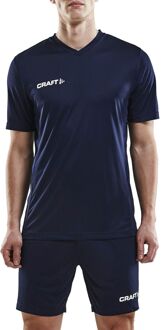 Craft Squad Jersey Solid SS Shirt Heren  Sportshirt - Maat XL  - Mannen - blauw/wit