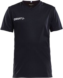 Craft Squad Jersey Solid SS Shirt Junior Sportshirt - Maat 122  - Unisex - zwart/wit Maat 122/128