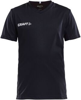 Craft Squad Jersey Solid SS Shirt Junior Sportshirt - Maat 146  - Unisex - zwart/wit Maat 146/152
