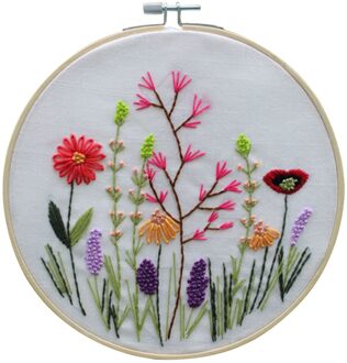 Craft Tool Kruissteek Art Planten Patroon Borduren Starter Kit Diy Met Naalden Volwassen Kids Handwerken Beginner Naaien Stamped