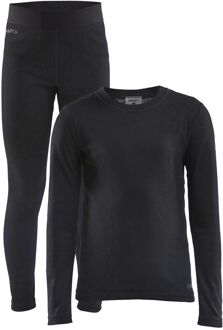 Craft Warm Baselayer Set Junior zwart - 158