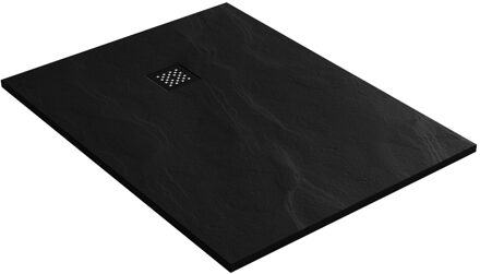 Crag douchebak 90x120x2.5cm mat zwart
