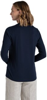 Craghoppers Dames akona stripe nosilife t-shirt met lange mouwen - maat Blauw