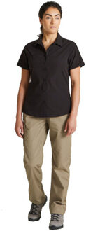 Craghoppers Dames expert kiwi shirt met korte mouwen Zwart - 46