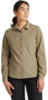 Craghoppers Dames expert kiwi shirt met lange mouwen Taupe - 44