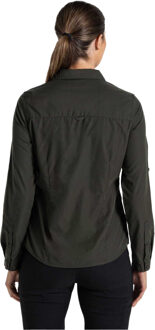 Craghoppers Dames Kiwi Langsleeve Shirt (Donkergroen Cedar) - EU 42 / UK 14