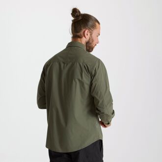 Craghoppers Expert Kiwi overhemd met lange mouwen voor heren (Cederhout Groen) - S