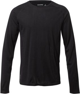 Craghoppers Heren Crew Hals Baselayer II Top met Lange Mouwen (Zwart) - S