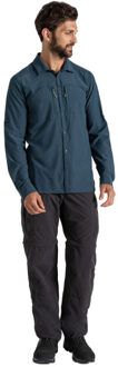 Craghoppers Heren nosilife shirt met lange mouwen Blauw - XL