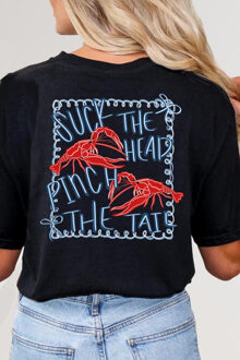 Crawfish Graphic T-shirt - maat 2XL Zwart