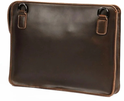 Crazy Horse Genuine Leather Crossbody Zipper Vintage Messenger Bag Man Envelope Handbag Shoulder Bags Mens Business Clutch Bag