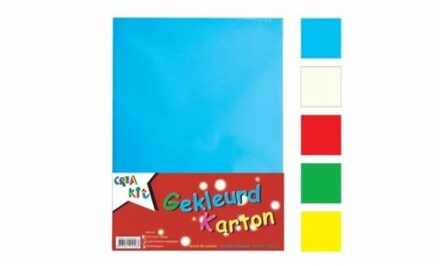 Crea-kit knutselpapier Gekleurd junior A4 karton 50 vellen