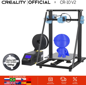 CREALITY 3D Printer CR-10 V2 Printer Large Printing Siz Silent Mainboard Resume Printing with Mean well Power Supply