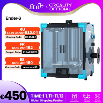 CREALITY 3D Printer New Core-XY Ender-6 Large Printing 250*250*400MM Silent motherboard Carborundum glass print bed Resume