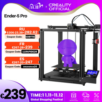 CREALITY 3D Printer New Ender-5 Pro Silent Board Pre-installed Magnetic Build Plate Power off Resume Printing Enclosed Structure