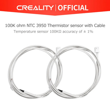CREALITY 3D Printer Parts 2Pcs/Lot 5V 100K ohm NTC 3950 Extruder Thermistor With Cable For Printer