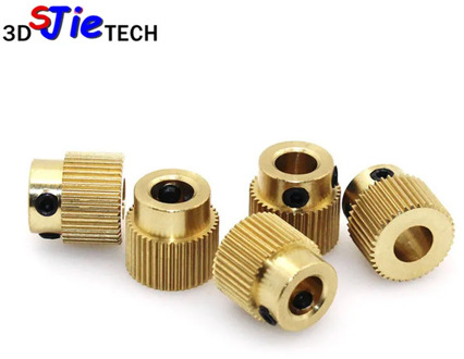 Creality CR-10 Ender-3 3D Printer Extrusion Wheel Brass gear wheel 40 Tooth Gear for CREALITY 3D Printer Extruder filament