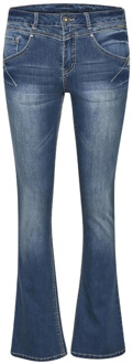 Cream Bootcut Jeans - Stijlvolle Denim Broeken Cream , Blue , Dames - W26 L34