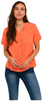 Cream Shirts Cream , Orange , Dames - Xs,L/Xl,S/M