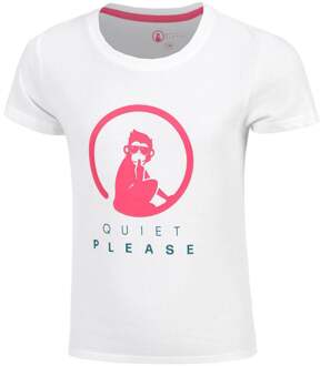 Create Baseline Logo T-shirt Meisjes-Wit,Pink - 140