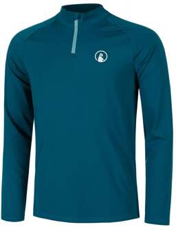 Create Big Serve 1/4 Zip Longsleeve Heren-Petrolblauw,Wit