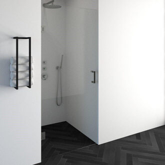 Create Douchedeur - 90x200cm - profielloos - antikalk - 8mm veiligheidsglas - geborsteld RVS 4JC13-90g RVS geborsteld