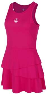 Create Flounce Jurk Dames-Pink,Wit - XS,S,M,L,XL
