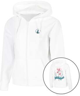 Create Flower Zip Sportjas Dames-Wit,Veelkleurig - XL