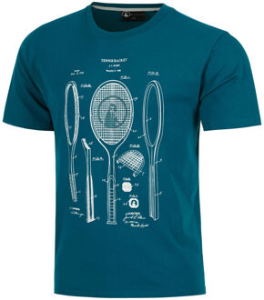 Create Rackitecture T-shirt Heren-Petrolblauw,Wit - XS,S,M