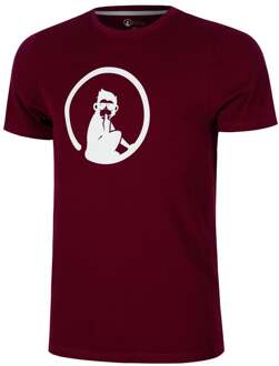 Create Trainings T-shirt Heren-Wijnrood,Wit - L