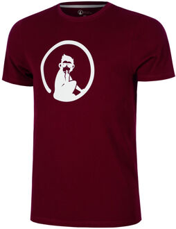 Create Trainings T-shirt Heren-Wijnrood,Wit - XS,M,L