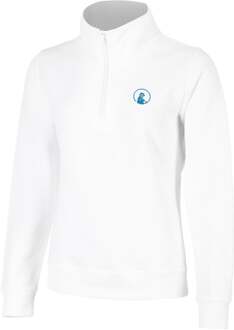 Create Troyer Sweatshirt Dames-Wit,Petrolblauw - XS