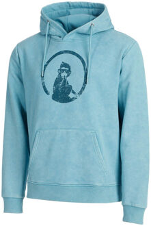 Create Washed Out Loose Fit Sweater Met Capuchon Heren-Lichtblauw,Petrolblauw - S,M,L,XL,XXL