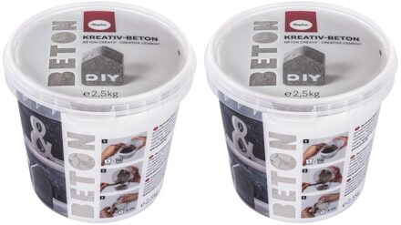 Creatief beton/betongietpoeder - 5 kg - Cementpoeder - Hobby/knutsel materiaal Grijs