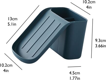 Creatieve 2-In-1 1Pc Punch-Gratis Zeepkist Badkamer Afvoer Zeephouder Badkamer Muur Opknoping rek Voor Badkamer Tool Spons Houder blauw