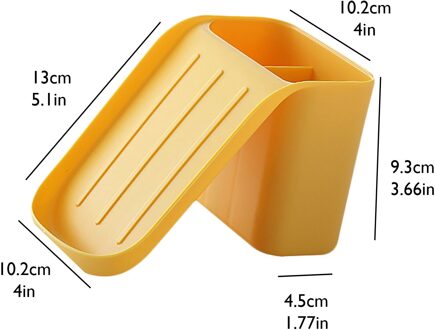 Creatieve 2-In-1 1Pc Punch-Gratis Zeepkist Badkamer Afvoer Zeephouder Badkamer Muur Opknoping rek Voor Badkamer Tool Spons Houder geel