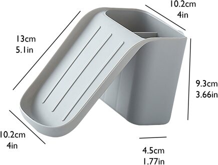 Creatieve 2-In-1 1Pc Punch-Gratis Zeepkist Badkamer Afvoer Zeephouder Badkamer Muur Opknoping rek Voor Badkamer Tool Spons Houder grijs